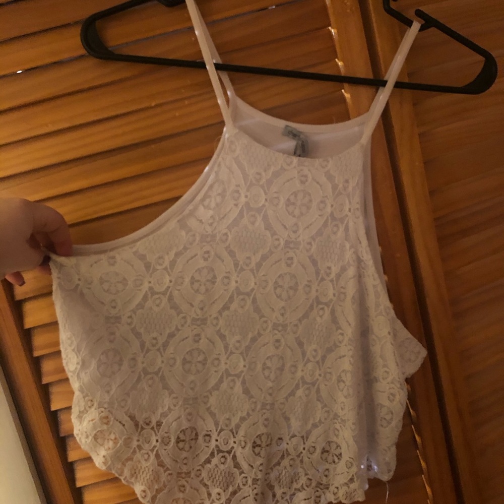 White crop top